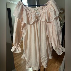 Vintage Victoria's Secret Light Pink Off-Shoulder Top